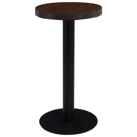 Bistro Table | Dark Brown, Black | MDF, Steel | Small | Durable