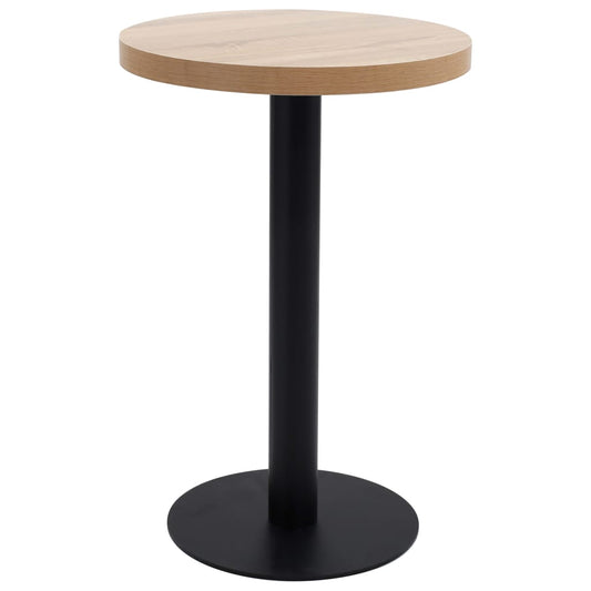 Bistro Table | Light brown and black | MDF, Steel | Small | Durable