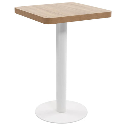 Bistro Table | Light brown and white | MDF | 50x50 cm | Bistro Table