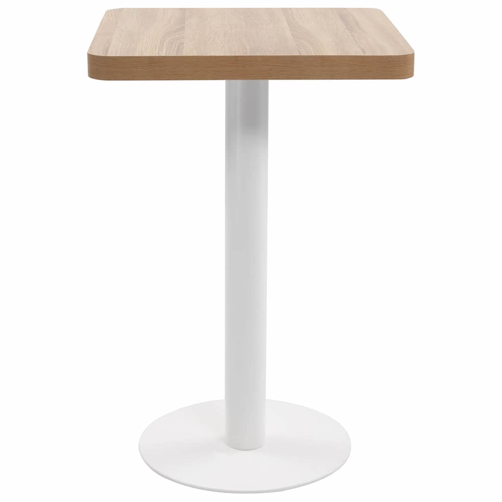 Bistro Table | Light brown and white | MDF | 50x50 cm | Bistro Table