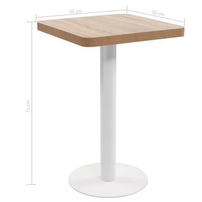 Bistro Table | Light brown and white | MDF | 50x50 cm | Bistro Table