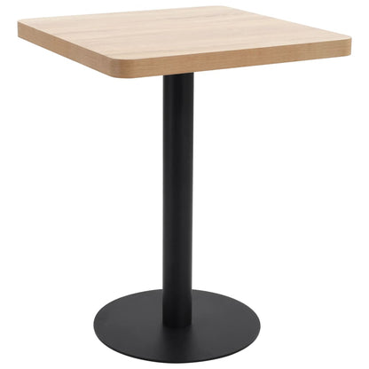 Bistro Table | Light brown and black | MDF | 60x60 cm |  Simplistic