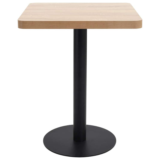 Bistro Table Light Brown 60X60 cm MDF