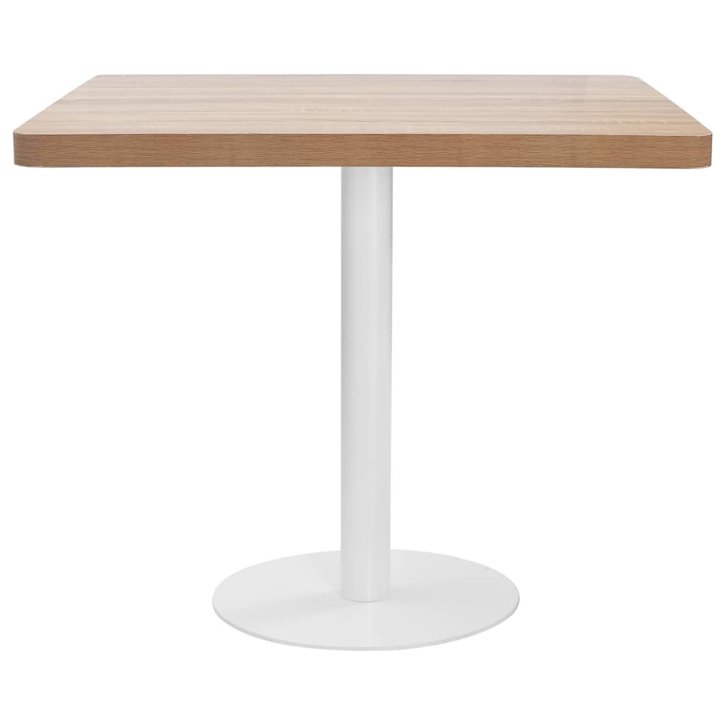 Bistro Table | Light brown | MDF | 80 cm x 80 cm x 75 cm | Pedestal base