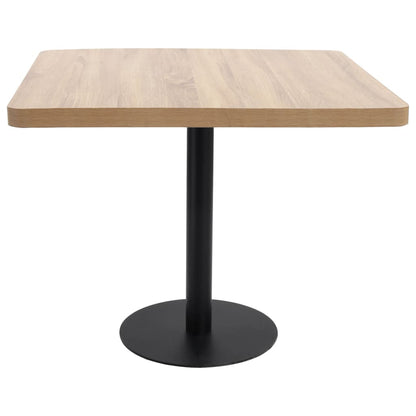 Bistro Table | Light brown and black | MDF, steel | 80x80 cm