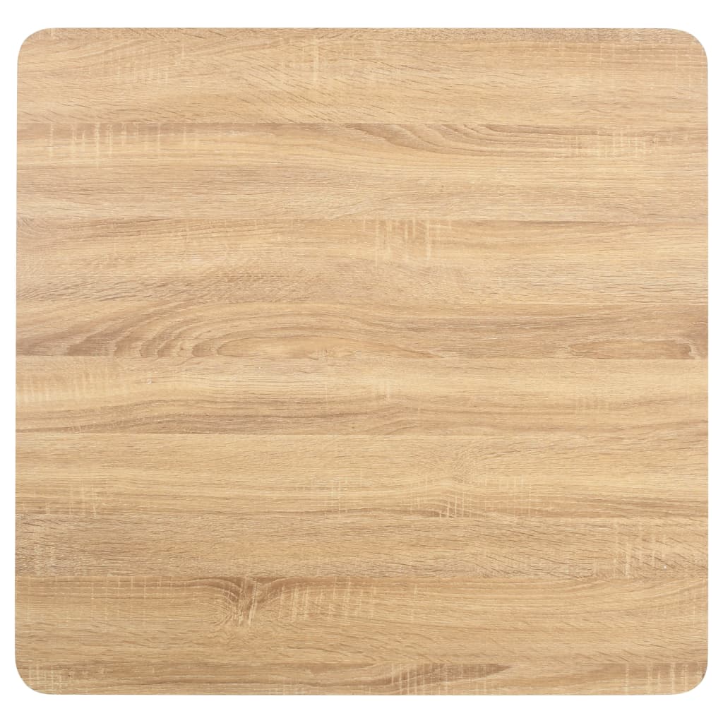 Bistro Table | Light brown and black | MDF, steel | 80x80 cm