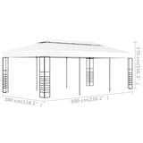 Gazebo Marquee 6x3 m White