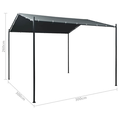 47963 vidaXL Gazebo Pavilion Tent Canopy 3x3 m Steel Anthracite