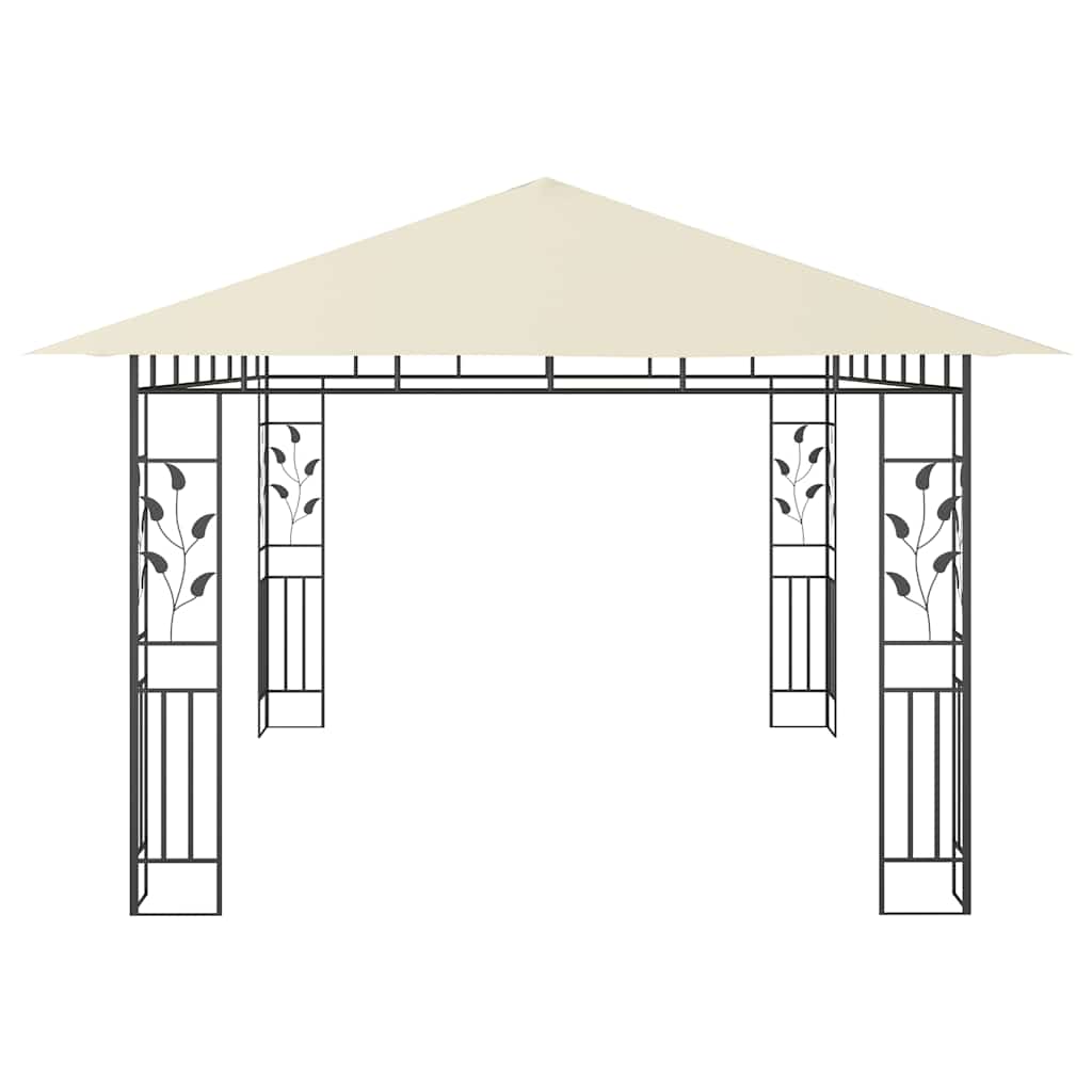 Gazebo with Mosquito Net 4x3x2.73 m Cream 180 g/m²