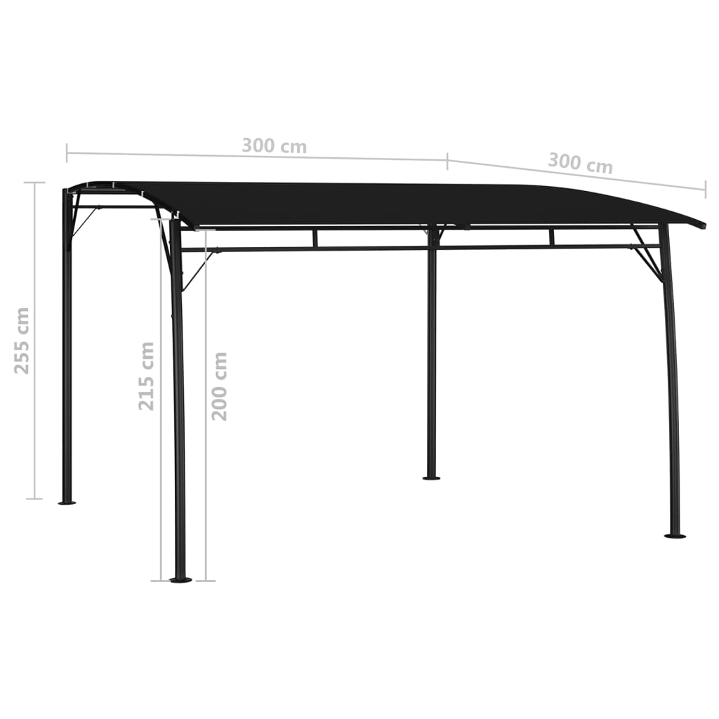 Sunshade awnings 9.84 x 9.84 x 8.37 ft Anthracite
