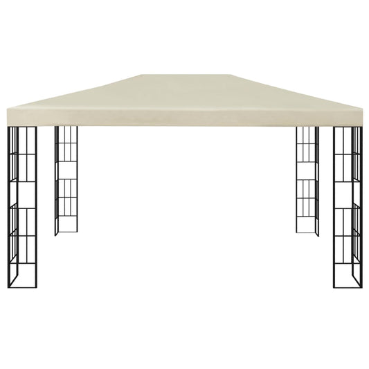 Gazebo | Cream, Black | Polyester, Steel | 3x4 m | Durable | Gazebo