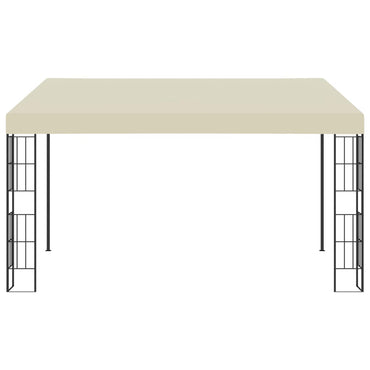 Wall-mounted Gazebo 3x4 m Cream Fabric