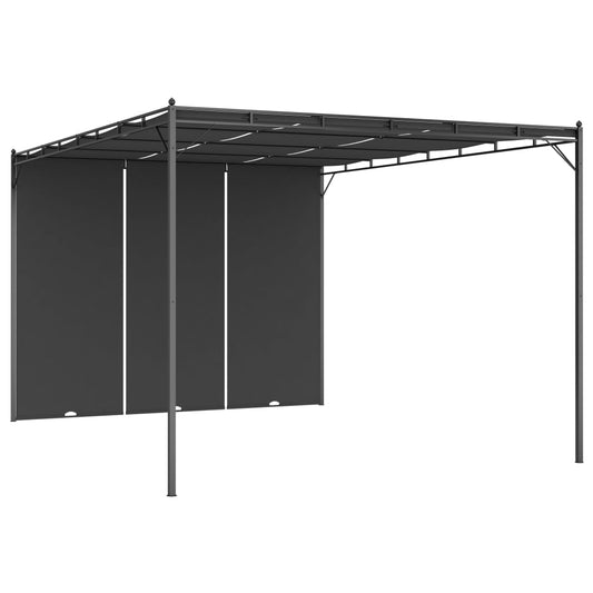 Garden Gazebo with Side Curtain 4x3x2.25 m Anthracite