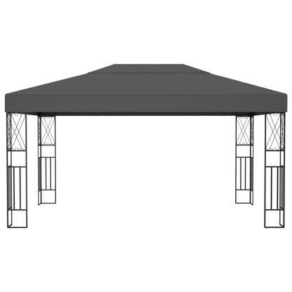 vidaXL Gazebo Anthracite 100% polyester, steel 10 x 13 ft Tough Gazebo