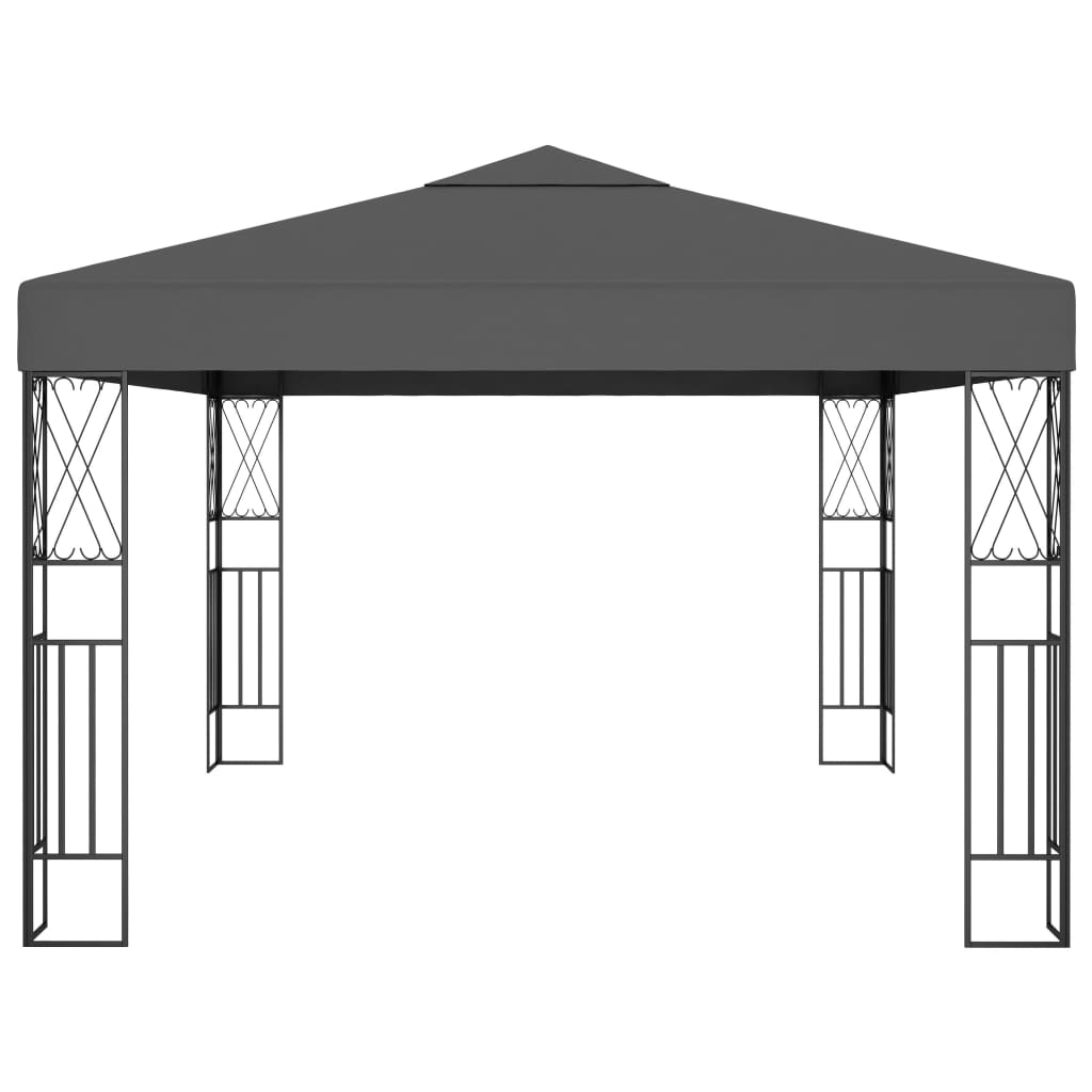 vidaXL Gazebo Anthracite 100% polyester, steel 10 x 13 ft Tough Gazebo