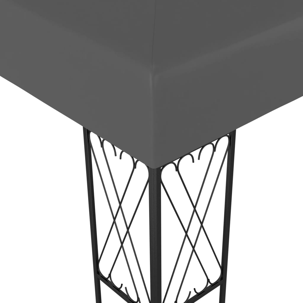 vidaXL Gazebo Anthracite 100% polyester, steel 10 x 13 ft Tough Gazebo