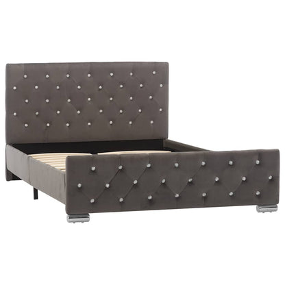 Bed Frame without Mattress Grey Fabric 120x200cm