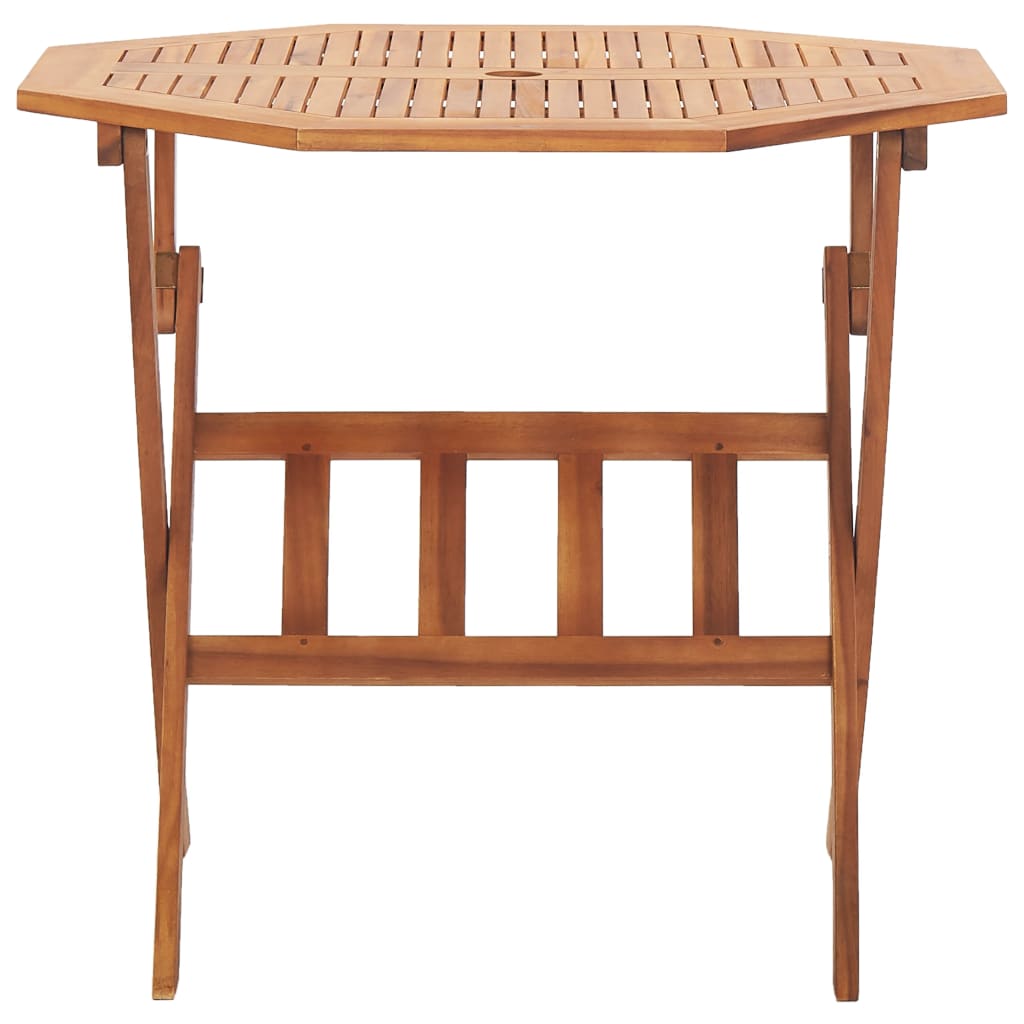 Folding Garden Table 90x75 cm Solid Acacia Wood