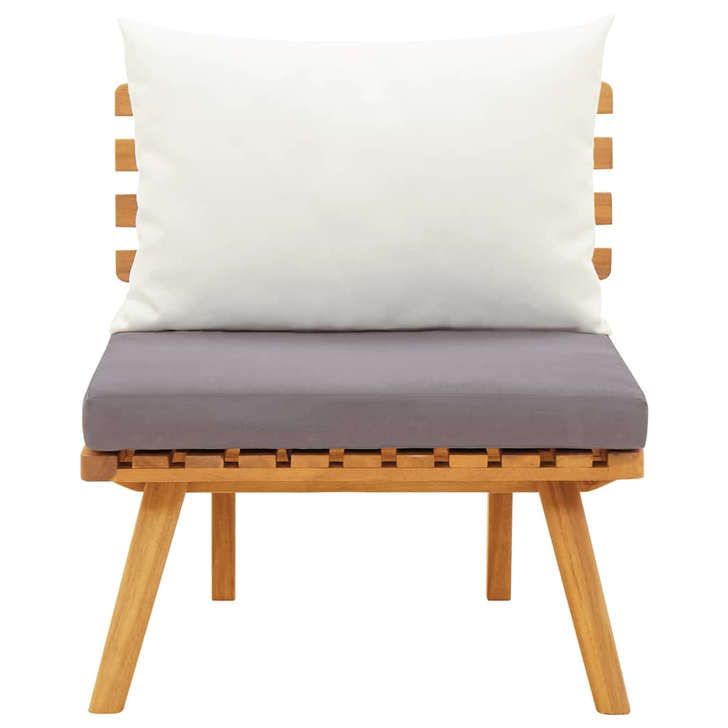 Patio Chair with Cushions Solid Acacia Wood