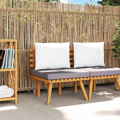 Patio Chair with Cushions Solid Acacia Wood