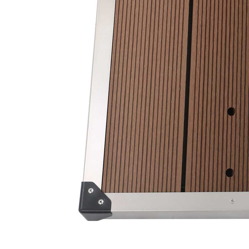 Outdoor Shower Tray WPC Stainless Steel 110x62 cm Brown