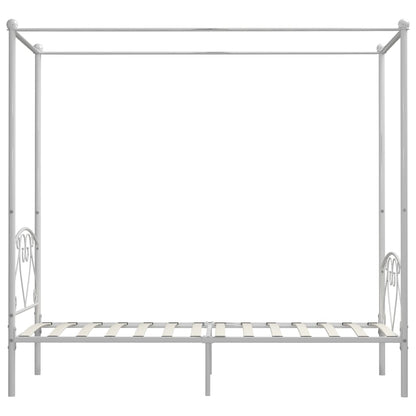 Bed Frame | White | Metal | Single | Durable | Bed Frame | Rectangular