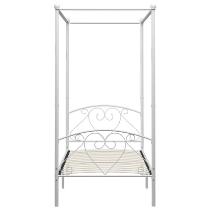 Bed Frame | White | Metal | Single | Durable | Bed Frame | Rectangular