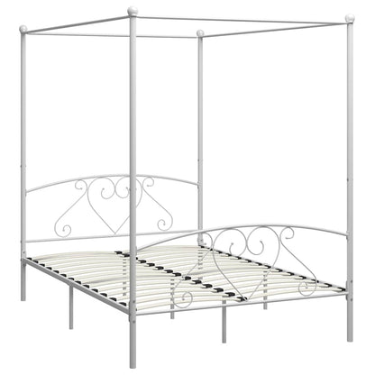 Bed Frame | White | Metal | 160x200 cm | Bed Frame | Rectangular