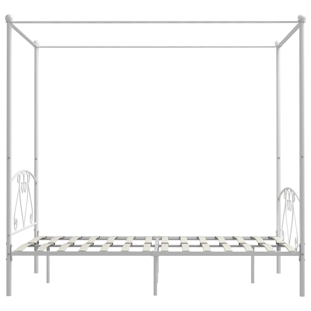 Bed Frame | White | Metal | 160x200 cm | Bed Frame | Rectangular