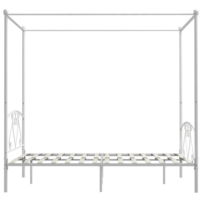 Bed Frame | White | Metal | 160x200 cm | Bed Frame | Rectangular