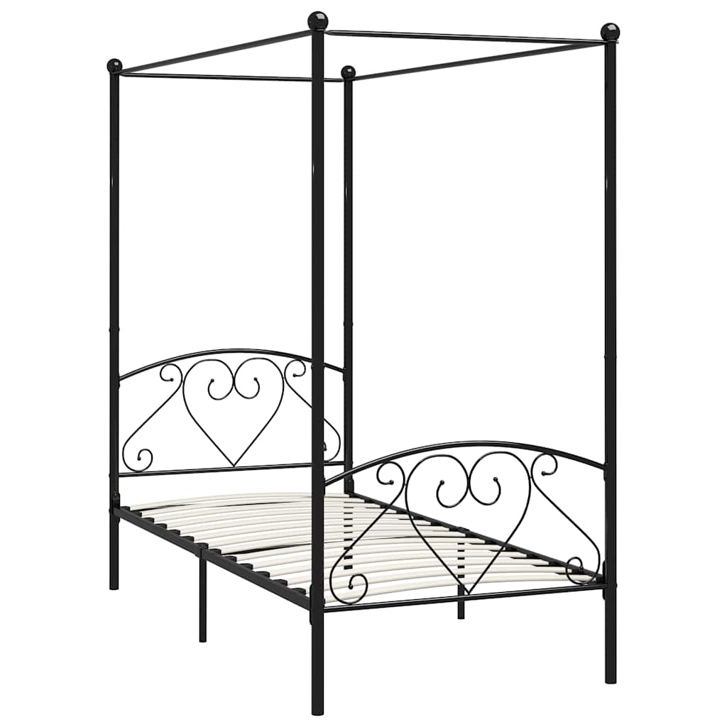 Bed Frame | Black | Solid Metal | Single | Classic/Traditional