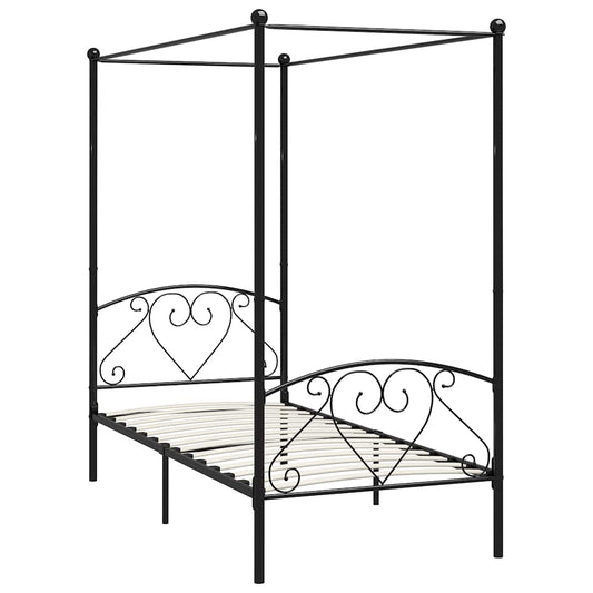 Bed Frame | Black | Solid Metal | Single | Classic/Traditional