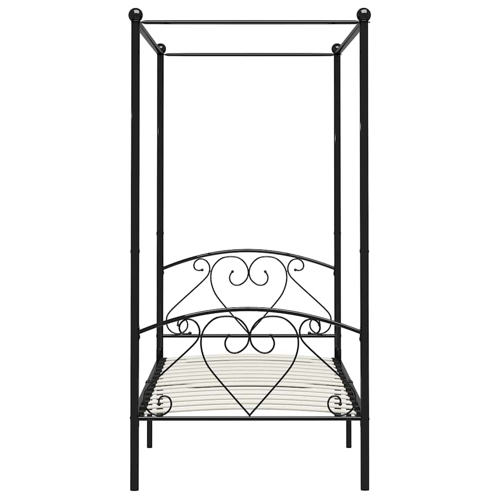 Bed Frame | Black | Solid Metal | Single | Classic/Traditional