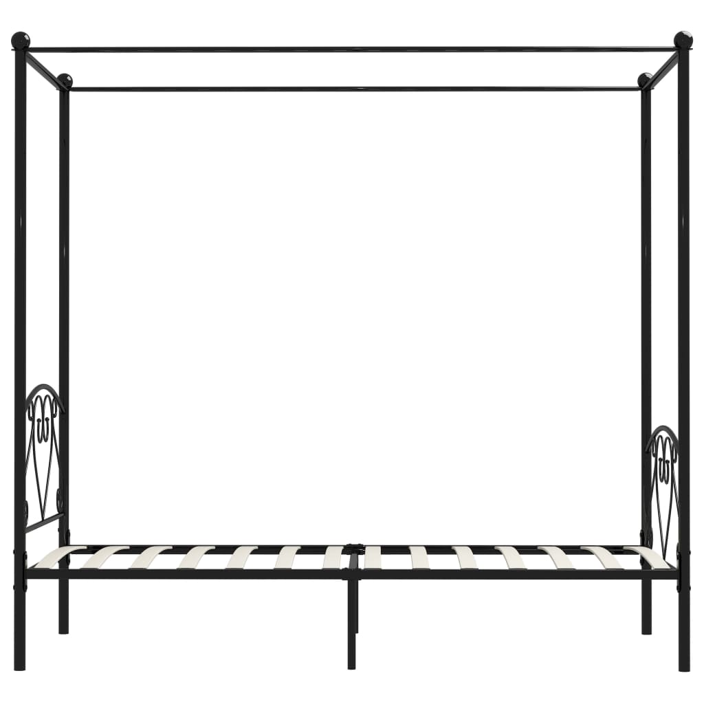 Bed Frame | Black | Metal | Single | Black Canopy Bed Frame | Rectangular