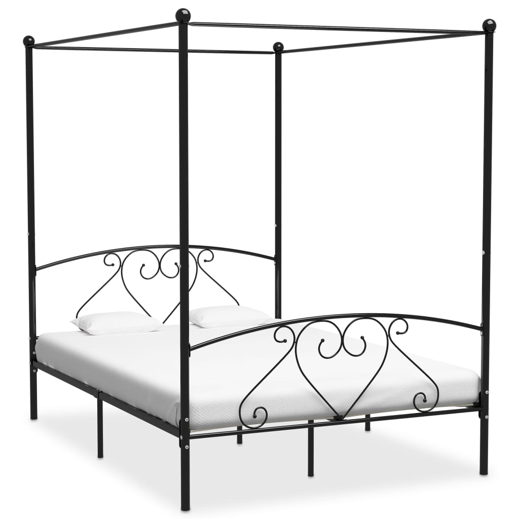 Bed Frame | Black | Metal | Double | Durable | Bed Frame | Rectangular