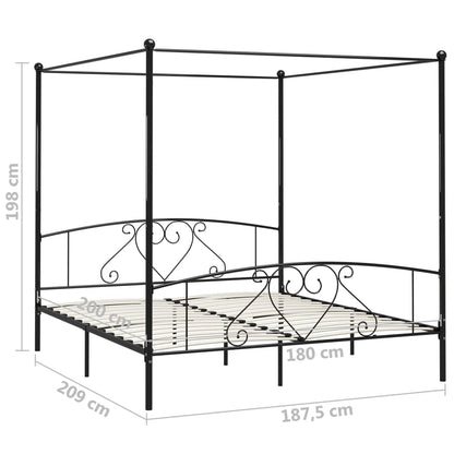Bed Frame | Black | Metal | Super King | Classic/Traditional | Bed Frame