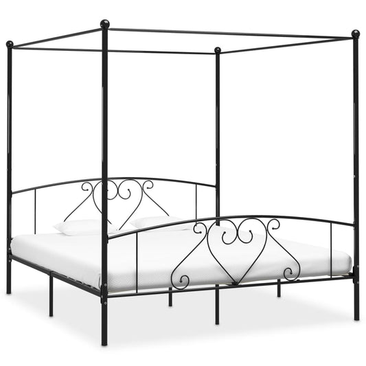 Bed Frame | Black | Metal | Double | Bed Frame | Rectangular | Double Bed
