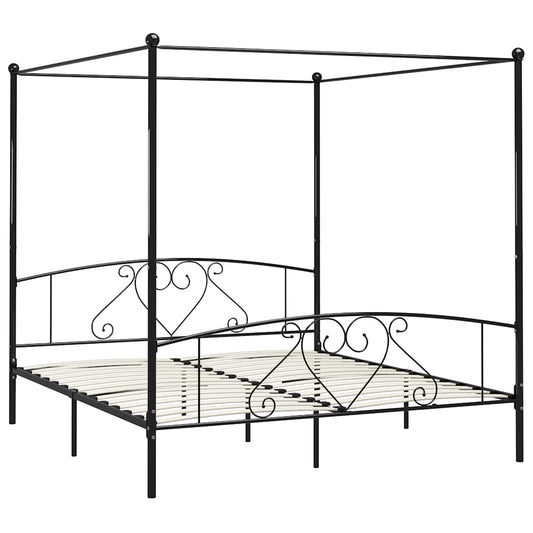Bed Frame | Black | Metal | Double | Bed Frame | Rectangular | Double Bed
