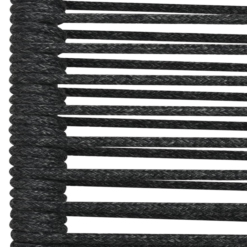 Outdoor Chair | Set of 2 | Black | Cotton rope, Powder-coated steel