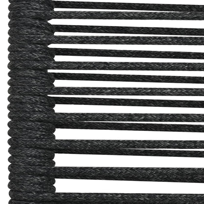Outdoor Chair | Set of 2 | Black | Cotton rope, Powder-coated steel