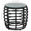 3 Piece Bistro Set Poly Rattan Black