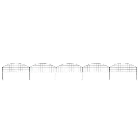 146101 vidaXL Arched Garden Fence Set 77,3x26 cm Green