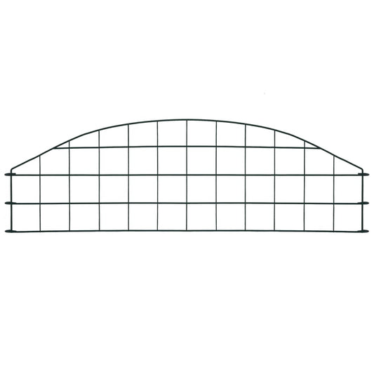 146101 vidaXL Arched Garden Fence Set 77,3x26 cm Green