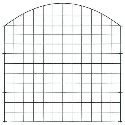 Arched Garden Fence Set 77.5x78.5 cm Green