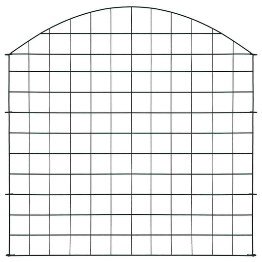 146103 vidaXL Arched Garden Fence Set 77,5x78,5 cm Green