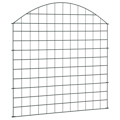Arched Garden Fence Set 77.5x78.5 cm Green