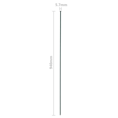 Arched Garden Fence Set 77.5x78.5 cm Green