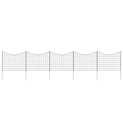 Lower Arch Garden Fence Set 77.5x64 cm Green
