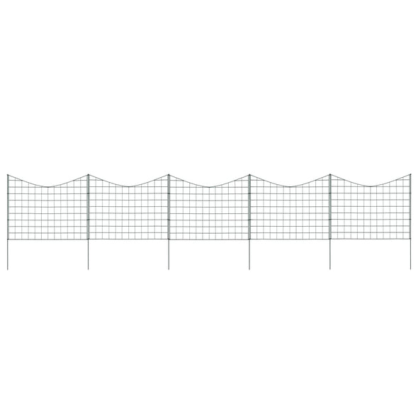 Lower Arch Garden Fence Set 77.5x64 cm Green