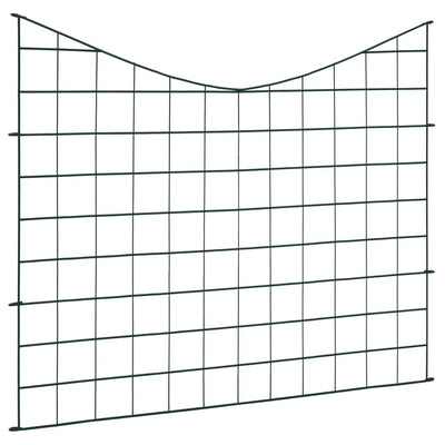 Lower Arch Garden Fence Set 77.5x64 cm Green